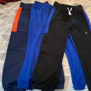 3 pairs athletic pants with drawstring waist